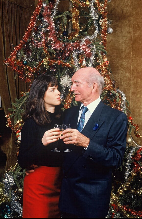 Eddie et Caroline Barclay à Saint-Tropez à Noël en 1988.