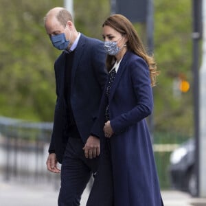 Le prince William, duc de Cambridge et et Kate Catherine Middleton, duchesse de Cambridge à leur arrivée au centre "The Way Youth Zone" à Wolverhampton. Le 13 mai 2021