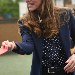 Catherine (Kate) Middleton, duchesse de Cambridge, lors d'une séance de santé mentale et de bien-être lors d'une visite à The Way Youth Zone à Wolverhampton, Royaume Uni, le 13 mai 2021.