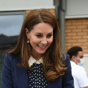 Catherine (Kate) Middleton, duchesse de Cambridge, lors d'une séance de santé mentale et de bien-être lors d'une visite à The Way Youth Zone à Wolverhampton, Royaume Uni, le 13 mai 2021.