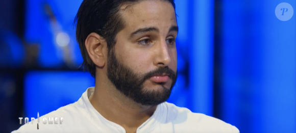 Mohamed dans "Top Chef 2021" sur M6, lors des qualifications pour la demi-finale.