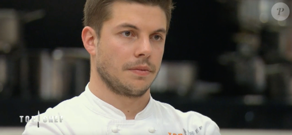 Matthias dans "Top Chef 2021" sur M6, lors des qualifications pour la demi-finale.