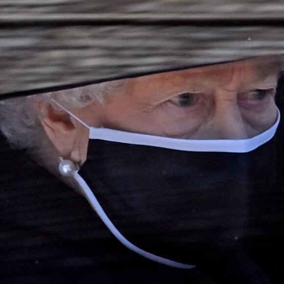 La reine Elisabeth II d'Angleterre - Arrivées aux funérailles du prince Philip, duc d'Edimbourg à la chapelle Saint-Georges du château de Windsor.
