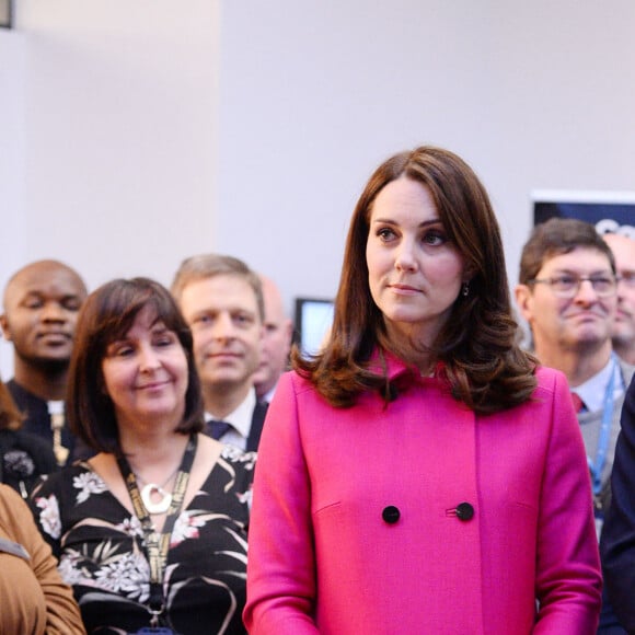 Le prince William, duc de Cambridge, Catherine Kate Middleton, enceinte, duchesse de Cambridge visitent le bâtiment "science and health" à l'université de Coventry le 16 janvier 2018.