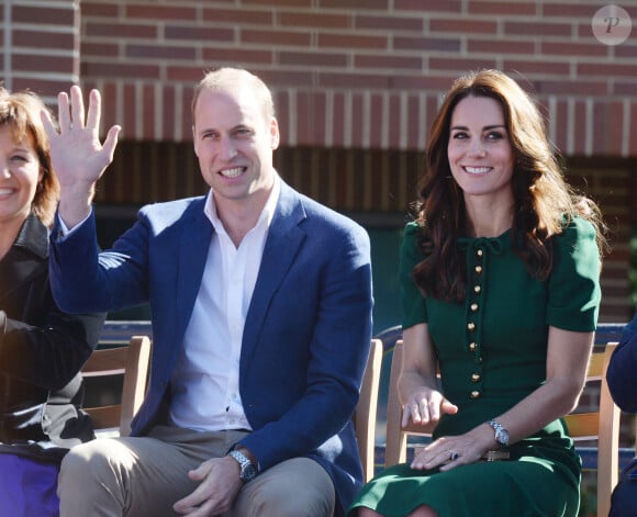 Le prince William et Catherine Kate Middleton, la duchesse de Cambridge visitent le campus Okanagan de l'Université de la Colombie-Britannique à Kelowna à l'occasion du 10ème anniversaire de l'établissement, dans le cadre de leur voyage officiel au Canada, le 27 septembre 2016.