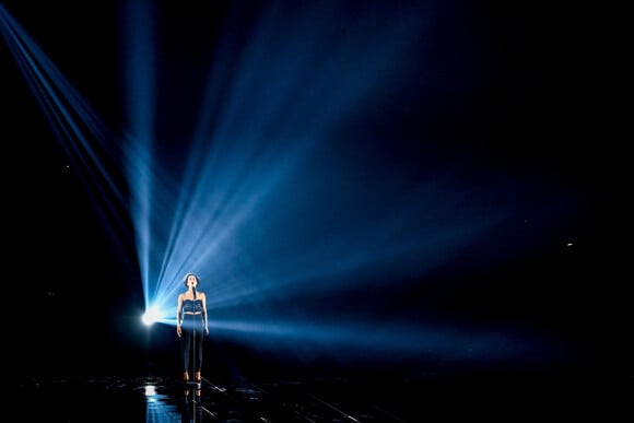 La française Barbara Pravi lors des répétitions pour la finale de l'Eurovision au stade Ahoy à Rotterdam, le 21 mai 2021.