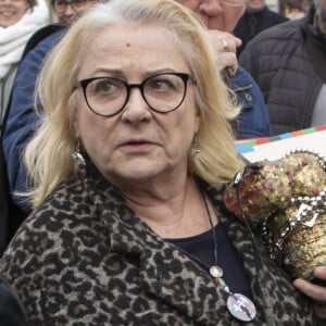 Josiane Balasko - Arrivées au "Déjeuner des Nommés de la 45e édition des César 2020" au restaurant le Fouquet's à Paris. Le 9 février 2020 © Christophe Clovis / Bestimage