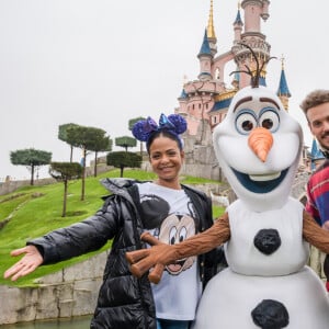Christina Milian et son compagnon M. Pokora lors du lancement des nouvelles attractions au parc Disneyland à Paris, le 16 novembre 2019. © Disney via Bestimage