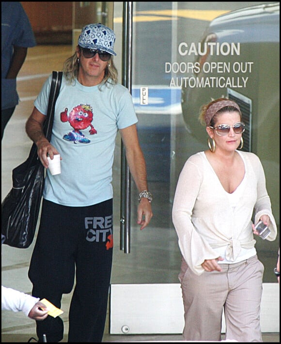 Lisa Marie Presley et son mari Michael Lockwood à Los Angeles en 2007