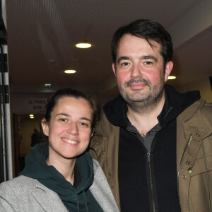 Jean-François Piège et sa femme Elodie en backstage lors du deuxième jour du concert de Patrick Bruel lors de sa tournée "Ce soir on sort..." à Paris La Défense Arena © Coadic Guirec/Bestimage 