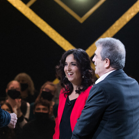 Exclusif - Jean-Jacques et sa fille Déborah, Hugues Aufray - Enregistrement de l'émission "La Lettre", présentée par S.Davant, qui sera diffusée le 29 mai 2021 sur France 2. Le 16 octobre 2020 © Cyril Moreau / Bestimage