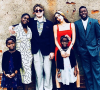Les six enfants de Madonna, Esther, Mercy, Rocco, Lourdes, Stella et David, célèbrent Thanksgiving au Malawi le 22 novembre 2018.