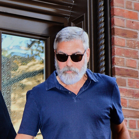 George Clooney et sa femme Amal Alamuddin Clooney sont à New York pour fêter leur 5ème anniversaire de mariage, le 27 septembre 2019