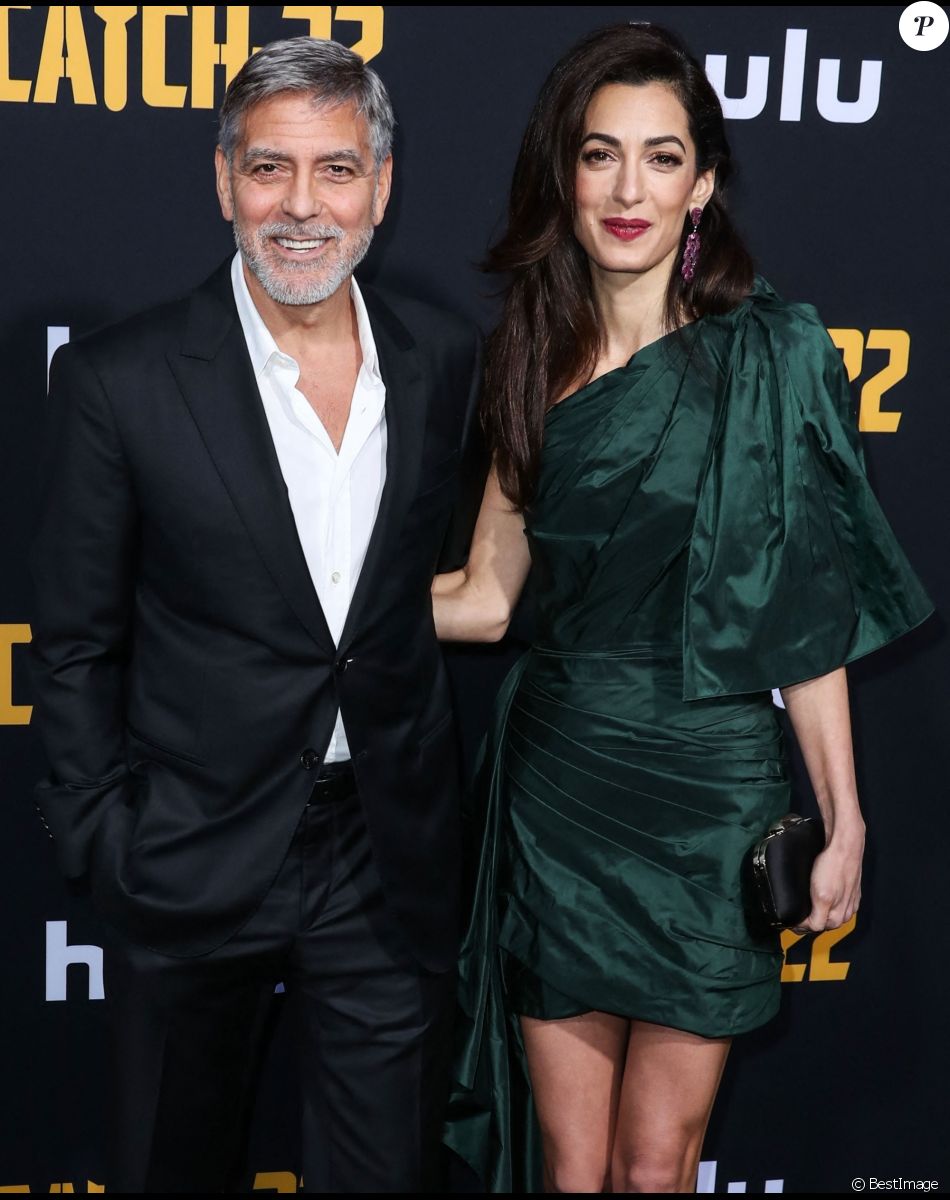 Amal Alamuddin et son mari - Avant-première et soirée de présentation de la nouvelle série Hulu "Catch-22" à Hollywood, Los Angeles, le 7 mai 2019.
