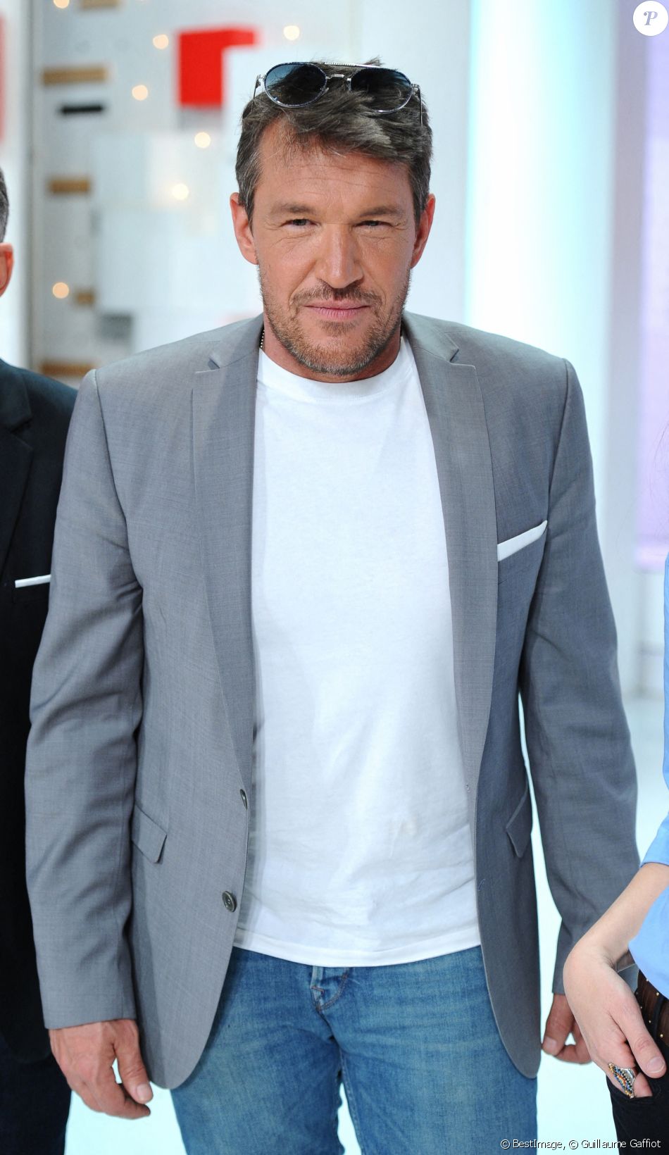 Benjamin Castaldi - Enregistrement de l'émission Vivement dimanche au studio Gabriel, presentée par Michel Drucker . Diffusion sur France 2 le 18/04/2021 . © Guillaume Gaffiot / Bestimage