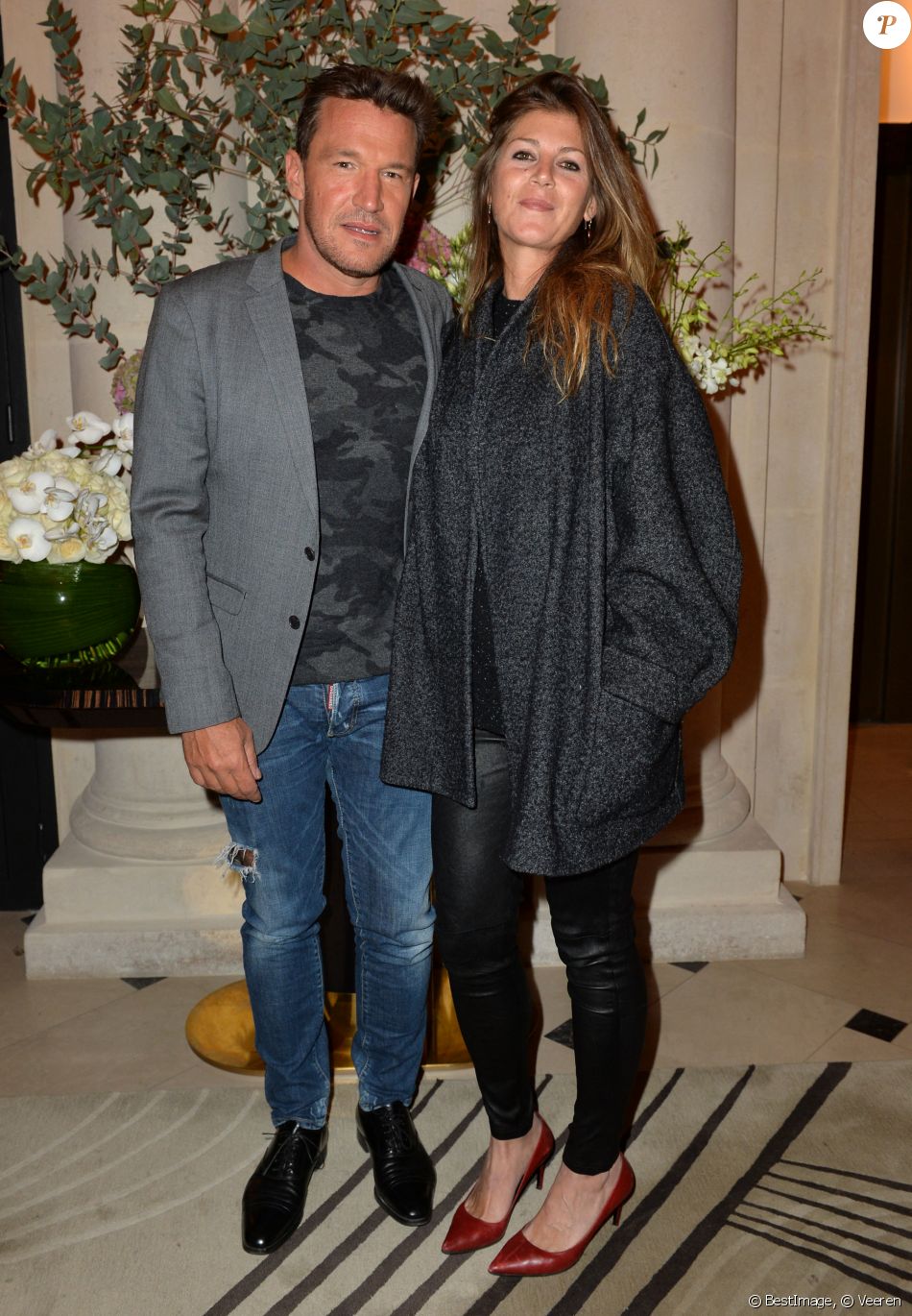 Benjamin Castaldi et sa femme Aurore Aleman - Inauguration du nouvel hôtel 5 parisien au coeur du Triangle d'Or "Les Jardins du Faubourg" à Paris le 10 septembre 2019. © Veeren/Bestimage