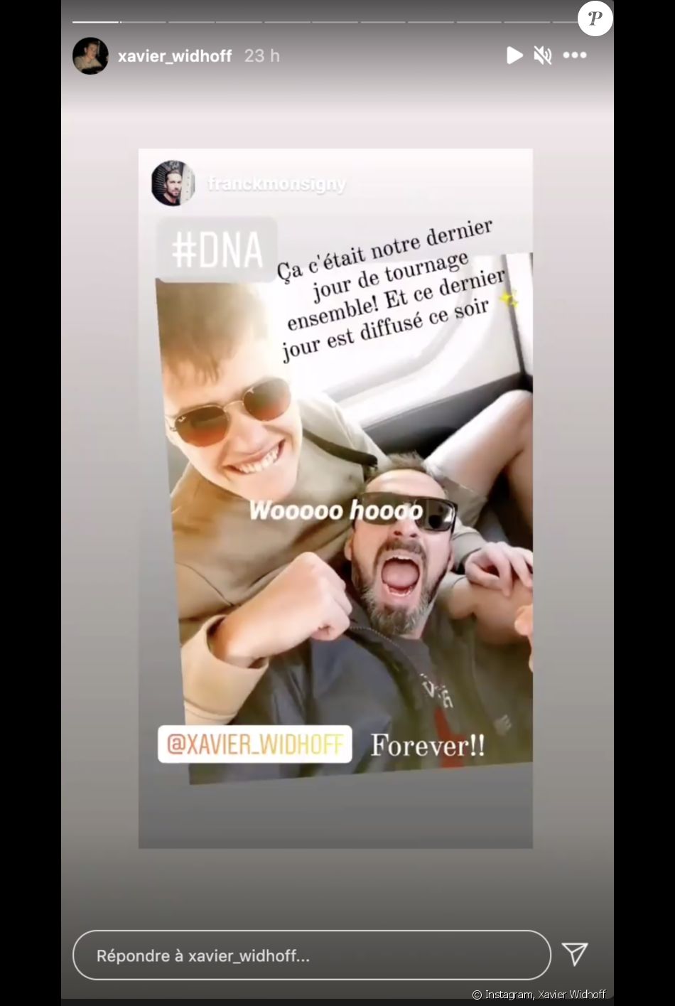 Xavier Widhoff et Franck Monsigny sur Instagram. Le 30 mai 2021.