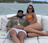 Joakim Noah et sa fiancée Lais Ribeiro à Miami. Mai 2021.