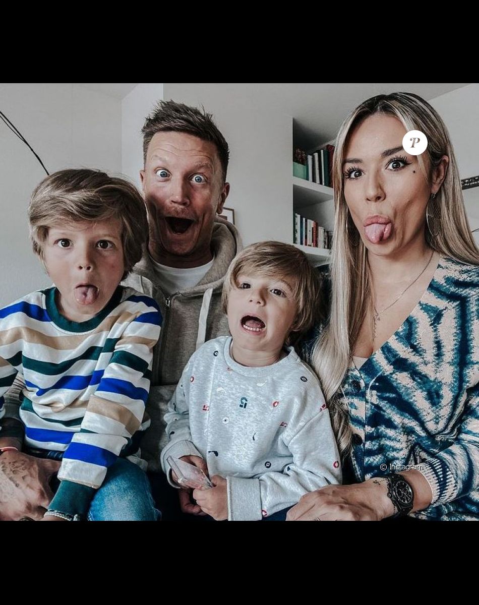 Benjamin Machet avec sa compagne Sarah et leurs enfants Tao et Damian, le 17 mai 2021