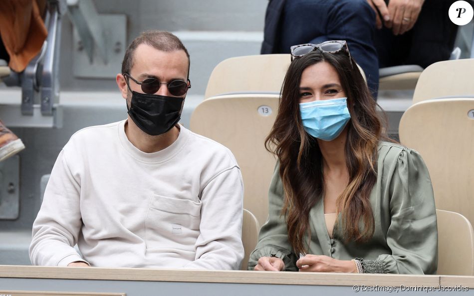 Marine Lorphelin dans les tribunes des Internationaux de France de tennis de Roland Garros à Paris, France, le 5 juin 2021. © Dominique Jacovides/Bestimage
