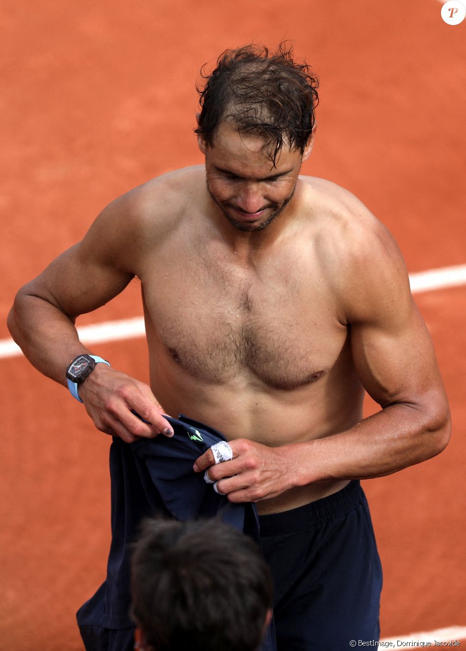 Rafael Nadal a gagné, 6-3, 6-3, 6-3,son 3ème tour simples Messieurs des Internationaux de France à Roland Garros, à Paris, France, le 5 juin 2021. © Dominique Jacovides/Bestimage