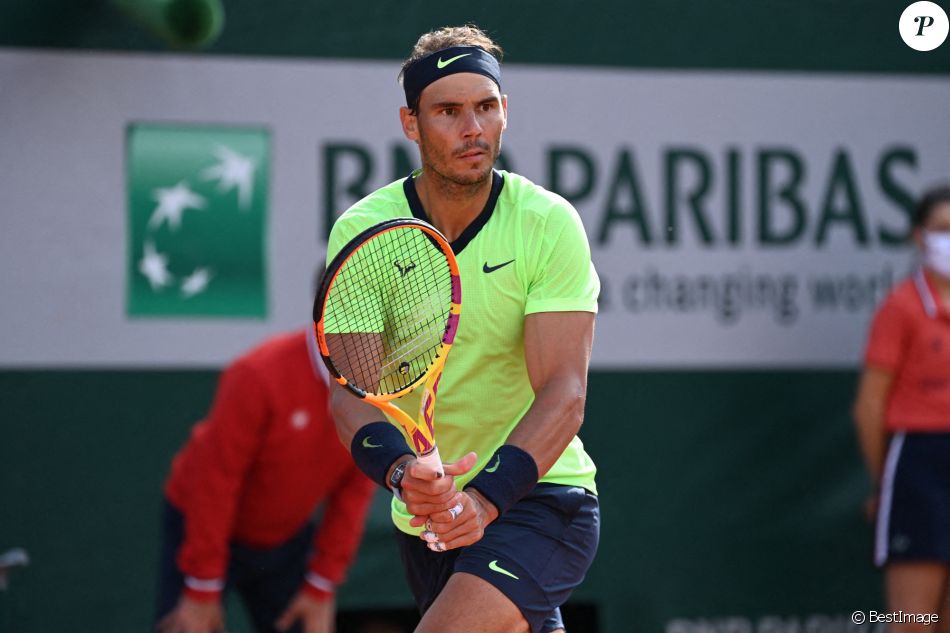 Rafael Nadal lors du 3ème tour simples Messieurs des Internationaux de France à Roland Garros, à Paris, France, le 5 juin 2021. © Chryslene Caillaud/Panoramic/Bestimage
