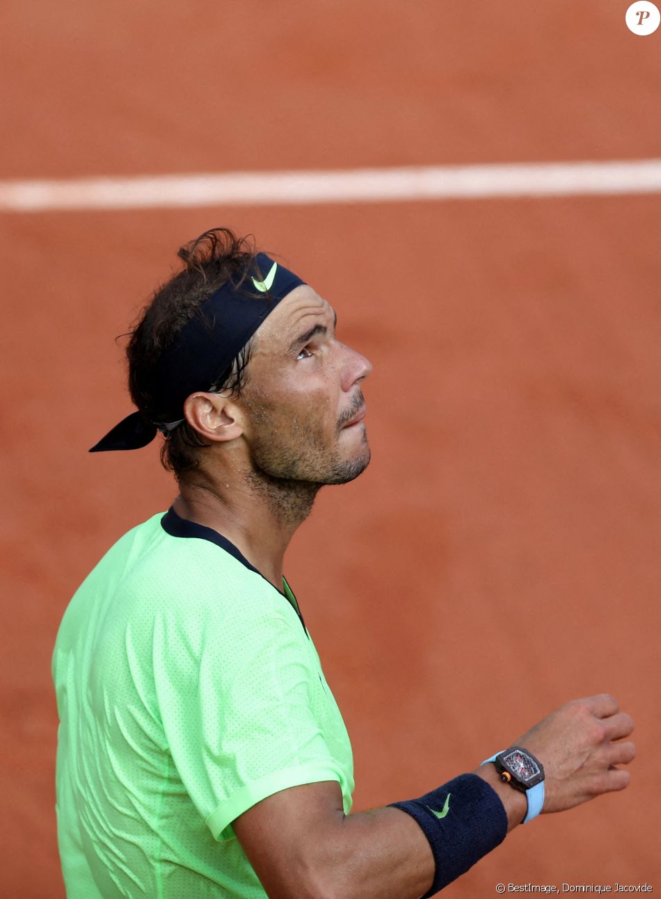 Rafael Nadal a gagné, 6-3, 6-3, 6-3,son 3ème tour simples Messieurs des Internationaux de France à Roland Garros, à Paris, France, le 5 juin 2021. © Dominique Jacovides/Bestimage