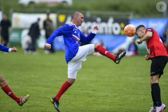 Laurent Batlles lors du match d'inauguration du stade Charles de Gaulle à Colombey-les-Deux-Églises entre le Variétés Club de France et le club local le 6 juin 2021. Ce match contre le FC Colombey a été joué au profit de la Fondation Anne-de-Gaulle © Pierre Perusseau / Bestimage 