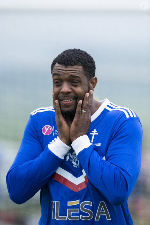 Frédéric Piquionne lors du match d'inauguration du stade Charles de Gaulle à Colombey-les-Deux-Églises entre le Variétés Club de France et le club local le 6 juin 2021. Ce match contre le FC Colombey a été joué au profit de la Fondation Anne-de-Gaulle © Pierre Perusseau / Bestimage 