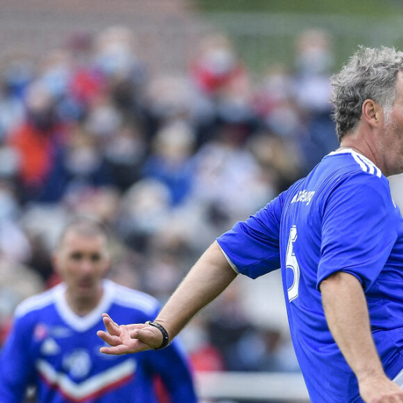 Laurent Blanc lors du match d'inauguration du stade Charles de Gaulle à Colombey-les-Deux-Églises entre le Variétés Club de France et le club local le 6 juin 2021. Ce match contre le FC Colombey a été joué au profit de la Fondation Anne-de-Gaulle © Pierre Perusseau / Bestimage 