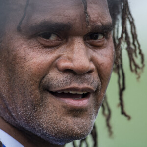 Christian Karembeu lors du match d'inauguration du stade Charles de Gaulle à Colombey-les-Deux-Églises entre le Variétés Club de France et le club local le 6 juin 2021. Ce match contre le FC Colombey a été joué au profit de la Fondation Anne-de-Gaulle © Pierre Perusseau / Bestimage 