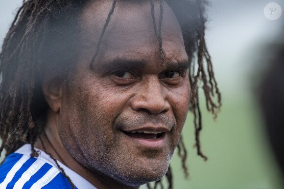 Christian Karembeu lors du match d'inauguration du stade Charles de Gaulle à Colombey-les-Deux-Églises entre le Variétés Club de France et le club local le 6 juin 2021. Ce match contre le FC Colombey a été joué au profit de la Fondation Anne-de-Gaulle © Pierre Perusseau / Bestimage 