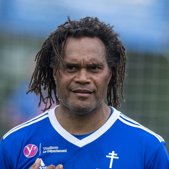 Christian Karembeu lors du match d'inauguration du stade Charles de Gaulle à Colombey-les-Deux-Églises entre le Variétés Club de France et le club local le 6 juin 2021. Ce match contre le FC Colombey a été joué au profit de la Fondation Anne-de-Gaulle © Pierre Perusseau / Bestimage 