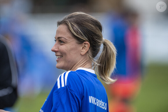 Laure Boulleau lors du match d'inauguration du stade Charles de Gaulle à Colombey-les-Deux-Églises entre le Variétés Club de France et le club local le 6 juin 2021. Ce match contre le FC Colombey a été joué au profit de la Fondation Anne-de-Gaulle © Pierre Perusseau / Bestimage 