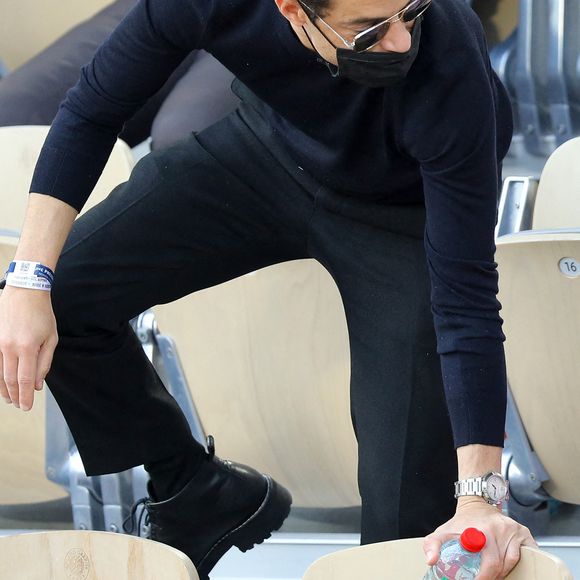Rami Malek lors des internationaux de France de Tennis de Roland Garros 2021 à Paris, le 8 juin 2021. © Dominique Jacovides/Bestimage 