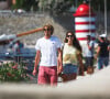 Exclusif - Le champion de tennis allemand Alexander Zverev et son ex compagne Brenda Patea arrivent à Zadar à bord d'un yacht à l'occasion du tournoi de tennis Adria Tour, le 17 juin 2020.