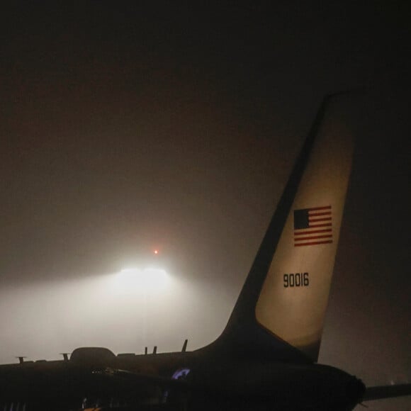 Illustration - Arrivée du président des Etats-Unis et de sa femme à l'aéroport "Cornwall Airport Newquay" au Royaume-Uni, à l'occasion du sommet du G7. Le 9 juin 2021