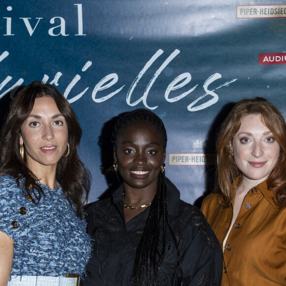 Anastasia Mikova, Anissa Bonnefont, Aïssa Maïga, SarahStern, Gaia Weiss lors du tapis rouge de la soirée d'ouverture du Festival Plurielles à Compiègne le 11 juin 2021. © Pierre Perusseau / Bestimage 