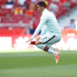 Cristiano Ronaldo lors du match de football amical Espagne - Portugal au stade Butarque à Leganes, le 8 juin 2021.