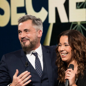 Olivier Minne, Chimène Badi - Enregistrement de l'émission "La Boîte à secrets 4" à Paris. Le 23 janvier 2020. © Tiziano Da Silva / Bestimage