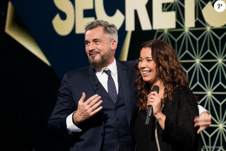 Olivier Minne, Chimène Badi - Enregistrement de l'émission "La Boîte à secrets 4" à Paris. Le 23 janvier 2020. © Tiziano Da Silva / Bestimage
