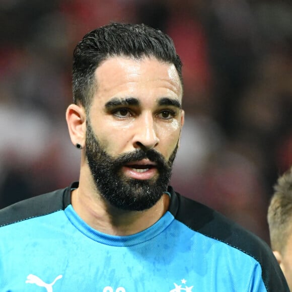 Adil Rami, durant la rencontre de football de Ligue 1 opposant Nice à Marseille, au stade Allianz Riviera, à Nice, le 21 ocotbre 2018. Marseille a remporté ce Derby par un but à zéro marqué par M. Sanson en fin de première mi-temps. © Bruno Bebert/Bestimage 