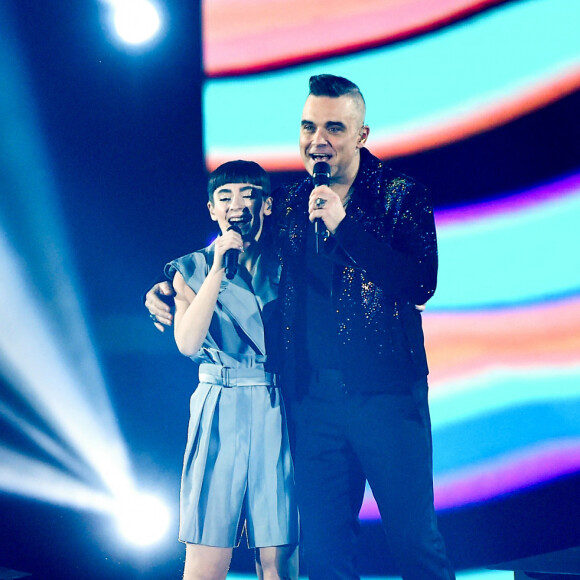 Robin Williams, Sofia Tornambene - Finale de l'émission X Factor à Milan, le 12 décembre 2019. 