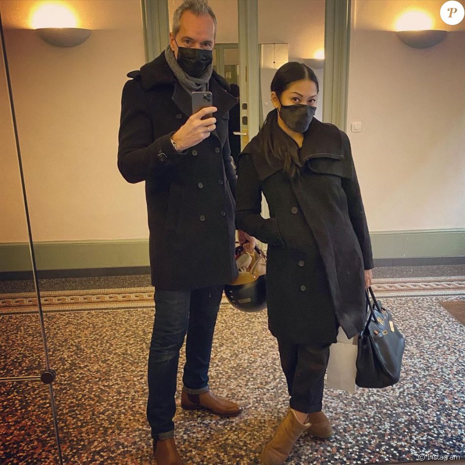 Anggun et Christian Kretschmar à Paris.