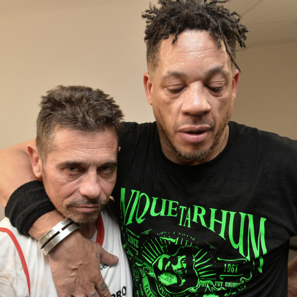 Exclusif - Remise d'un multi disque de platine (2,5 Millions de vente) à JoeyStarr et Kool Shen lors de l'after party du Concert du Suprême NTM à l'AccorHotels Arena de Bercy à Paris le 23 novembre 2019. © Ramsamy Veeren / Bestimage