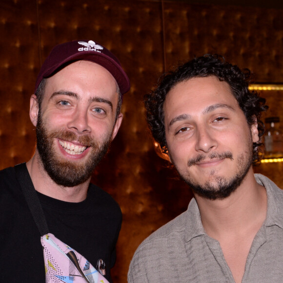 Tristan Lopin et Samuel Bambi lors de la soirée de lancement de l'application Nanaba à l'hôtel Barrière Le Fouquet's de Paris, France, le 18 juin 2021. © Rachid Bellak/Bestimage