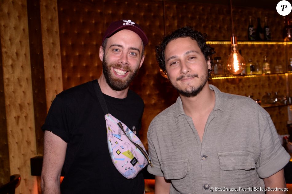 Tristan Lopin et Samuel Bambi lors de la soirée de lancement de l'application Nanaba à l'hôtel Barrière Le Fouquet's de Paris, France, le 18 juin 2021. © Rachid Bellak/Bestimage