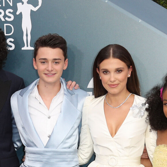 Cara Buono, Finn Wolfhard, Noah Schnapp, Millie Bobby Brown, Priah Ferguson, Gaten Matarazzo - 26ème cérémonie annuelle des "Screen Actors Guild Awards" ("SAG Awards") au