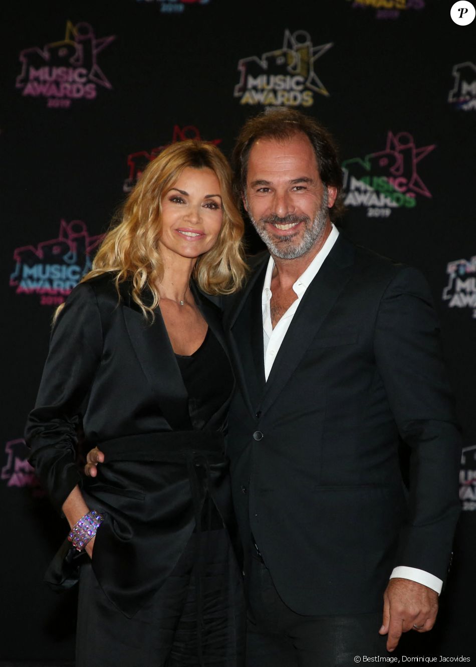 Ingrid Chauvin et son ex-mari Thierry Peythieu - 21ème édition des NRJ Music Awards au Palais des festivals à Cannes le 9 novembre 2019. © Dominique Jacovides/Bestimage