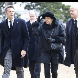 Le prince Emmanuel Philibert de Savoie et Maria Pia de Savoie - Obsèques du comte de Paris en la chapelle Royale Saint-Louis à Dreux, France, le 2 février 2019. © Alain Guizard/Bestimage